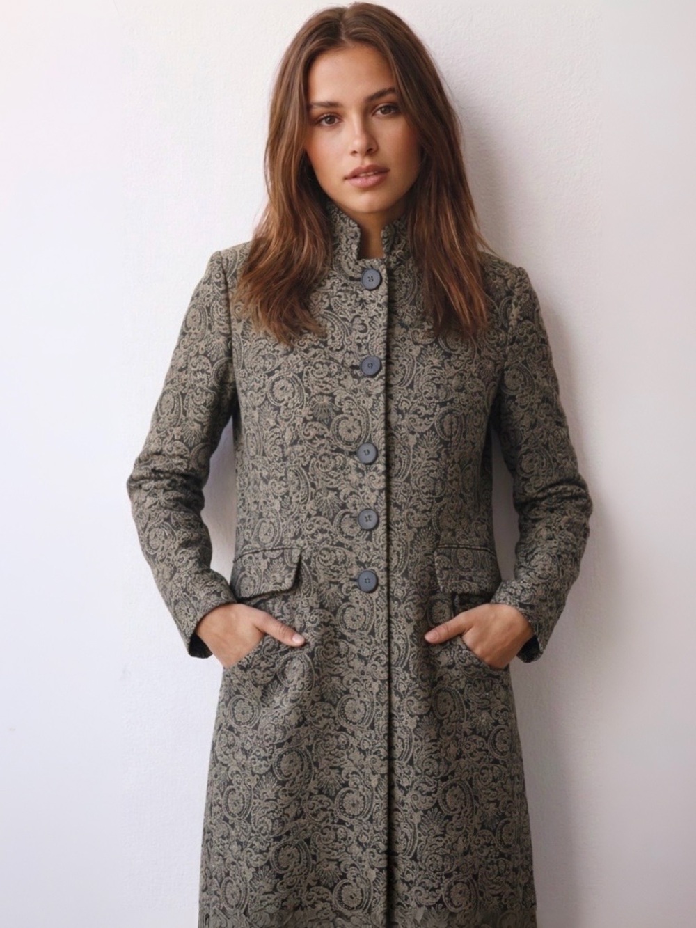 Kasper Vintage Tapestry Duster Coat Size 6